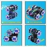 Gesture Sensing RC Stunt Car: Lights, Music, 360 Spins, Spray