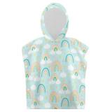 Baby Bath Towel Hooded Rainbow Clouds Highly Absorbent