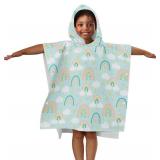 Baby Bath Towel Hooded Rainbow Clouds Highly Absorbent