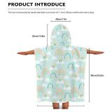 Baby Bath Towel Hooded Rainbow Clouds Highly Absorbent