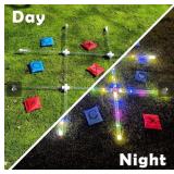 OTTARO Giant Tic Tac Toe Outdoor Game, 3ft x 3ft with Lights