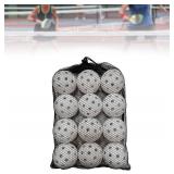 Pickleball Balls Set of 12, Indoor & Outdoor, 2.91" with 40 holes