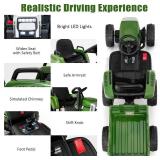 $180 Ride on Tractor with Trailer, 12V Electric Vehicle, Wireless, USB