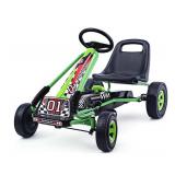 $129 Costway Go Kart 4 Wheel Pedal Powered Kids Ride On Toy w/ Adjustable S