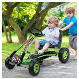 $129 Costway Go Kart 4 Wheel Pedal Powered Kids Ride On Toy w/ Adjustable S
