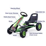 $129 Costway Go Kart 4 Wheel Pedal Powered Kids Ride On Toy w/ Adjustable S