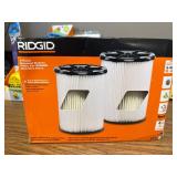 1-Layer Pleated Filter 5 Gallon+ RIDGID Vac (2-Pack) plus one which is a different Size. 3 total filters.