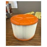 1-Layer Pleated Filter 5 Gallon+ RIDGID Vac (2-Pack) plus one which is a different Size. 3 total filters.