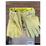 Plainsman Premium Cabretta Yellow Leather Gloves 2 Pairs (Medium)