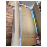 Costway Baby Playpen with Mat and Breathable Mesh Gray