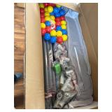 Costway Baby Playpen with Mat and Breathable Mesh Gray