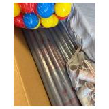 Costway Baby Playpen with Mat and Breathable Mesh Gray