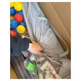 Costway Baby Playpen with Mat and Breathable Mesh Gray