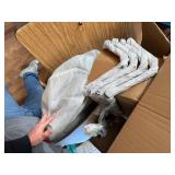 $150 VFF Dining Chairs Set of 4, Metal Legs, PU Leather Cushions