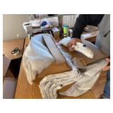 $150 VFF Dining Chairs Set of 4, Metal Legs, PU Leather Cushions