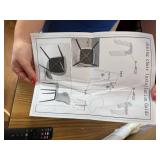 $150 VFF Dining Chairs Set of 4, Metal Legs, PU Leather Cushions