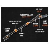 $57 WEN 4019 6-Amp 8-Inch Electric Telescoping Pole Saw - Black&Orange