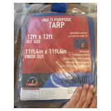 $61 11.4 x 11.6. (12 X 12) .4 Mil Weather Resistant Tarp, Blue,