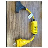 $88 Marinco Pigtail Adapter, 30A Male To 15A Female With GFCI