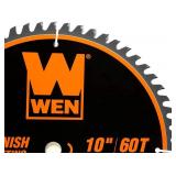 WEN BL1060 10-Inch 60-Tooth Fine-Finish Woodworking Saw Blade