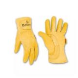 Plainsman Premium Cabretta Yellow Leather Gloves 2 Pairs (Medium)