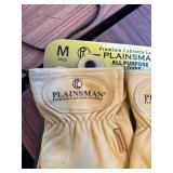 Plainsman Premium Cabretta Yellow Leather Gloves 2 Pairs (Medium)