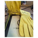 Plainsman Premium Cabretta Yellow Leather Gloves 2 Pairs (Medium)