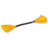 Camco PowerGrip Dogbone RV Electrical Adapter - 50A/30A Copper