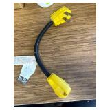 Camco PowerGrip Dogbone RV Electrical Adapter - 50A/30A Copper