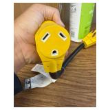 Camco PowerGrip Dogbone RV Electrical Adapter - 50A/30A Copper