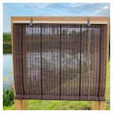 $70 Bamboo Roller Roman Shades, Light Filtering, 48"W x 63"H