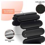 2- Pack. Adjustable Ankle/Wrist Weights, 1 Pair, 1 lb Each, Silicone. Black