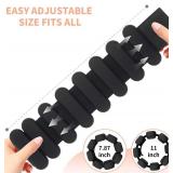 2- Pack. Adjustable Ankle/Wrist Weights, 1 Pair, 1 lb Each, Silicone. Black