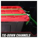 $65 Hyper Tough 27-Gallon Stackable Snap Lid Storage Bin, Black/Red