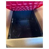 $65 Hyper Tough 27-Gallon Stackable Snap Lid Storage Bin, Black/Red