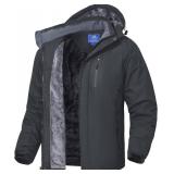 $66 SPOSULEI Ski Jacket with Hood, Waterproof Snowboard Fleece-Lined