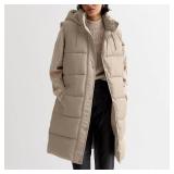 Long Vest for Women Sleeveless Zip-up Puffer with Hood