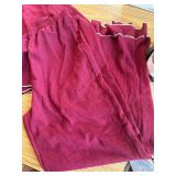 Size Large- Womens Pajamas Set Soft Sleepwear Button Shirt & Pants (DARK WI