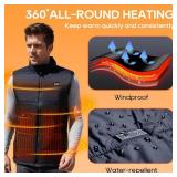 $60 Heated Vest for Men Women 16000mAh 7.4V Battery Pack, XL-XXL