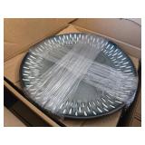 $69 Dinnerware Sets 16 Pieces - Round Reactive Glaze Tableware for 4, BLUE.