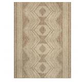 $120 nuLOOM Ranya Tribal Light Brown 6 ft 7 in x 9 ft Indoor/Outdoor Rug