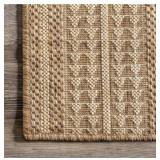 $120 nuLOOM Ranya Tribal Light Brown 6 ft 7 in x 9 ft Indoor/Outdoor Rug