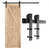 $60 SMARTSTANDARD 5.5ft Barn Door Hardware Kit, Sliding I-Shape Hanger