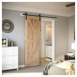 $60 SMARTSTANDARD 5.5ft Barn Door Hardware Kit, Sliding I-Shape Hanger