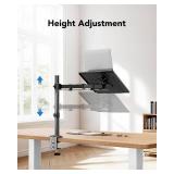 HUANUO Laptop Desk Mount - 17" to 32" Monitor Arm, Ventilated Tray