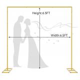 8ft Wedding Arch Round Backdrop Stand-Gold Balloon Frame with Base