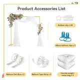 8ft Wedding Arch Round Backdrop Stand-Gold Balloon Frame with Base