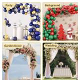 8ft Wedding Arch Round Backdrop Stand-Gold Balloon Frame with Base