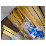 8ft Wedding Arch Round Backdrop Stand-Gold Balloon Frame with Base