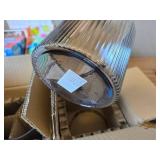 TWO Pack Better Homes & Gardens Blue Glass Ribbed Candle Holder, 5"